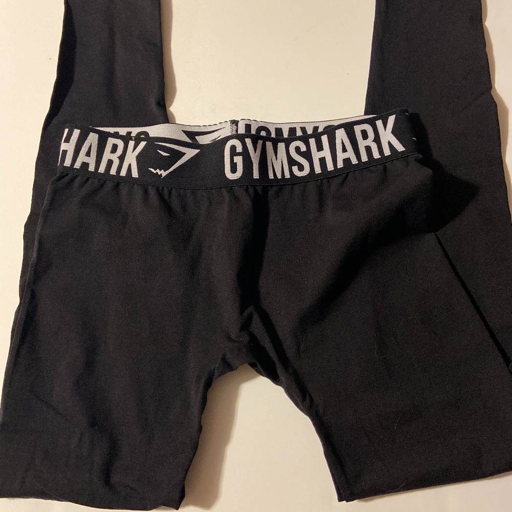 Gymshark Seamless Leggings Size Small/ Medium Low Rise Logo Black